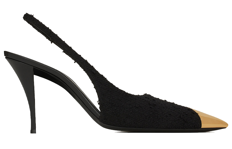 Order (W) Saint Laurent Vesper 'Tacones Slingback en Tweed Negro' 6739060COKK1000