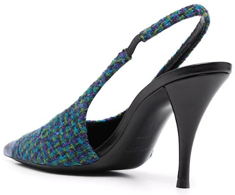 (Women) Saint Laurent Vesper 'Blue Tweed High Heel' 680881AAA029610 Lookbook (Women) Saint Laurent Vesper 'Blue Tweed High Heel' 680881AAA029610