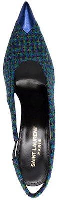 (Women) Saint Laurent Vesper 'Blue Tweed High Heel' 680881AAA029610 Shop (Women) Saint Laurent Vesper 'Blue Tweed High Heel' 680881AAA029610