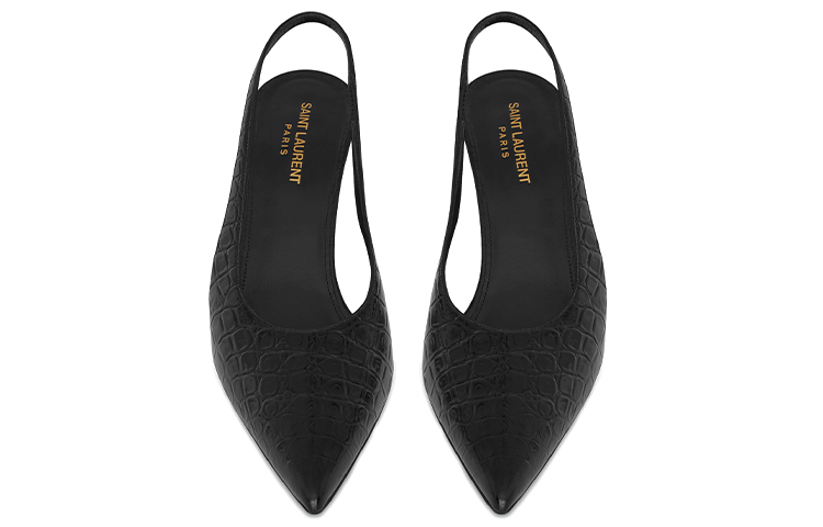 Shop (Women) Saint Laurent Viper High Heels 'Black Patent Croc-Embossed Leather' 6706772YZ001000