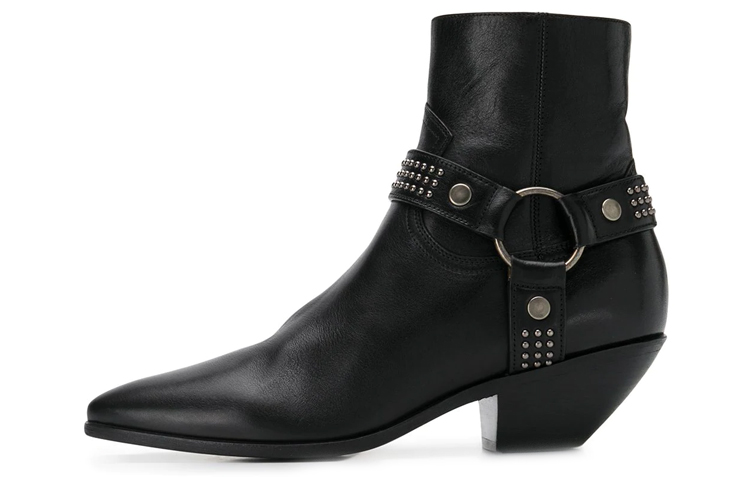 (Women) Saint Laurent West Harness 'Black Studded Zip' 57957600EYY1000