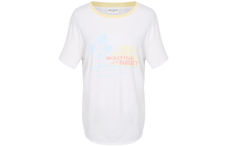 Order (W) 圣罗兰白色棉质短袖字母设计T恤 503311YB2MY8486