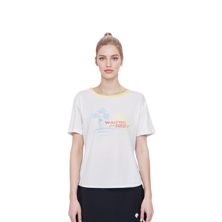 Details for (W) 圣罗兰白色棉质短袖字母设计T恤 503311YB2MY8486