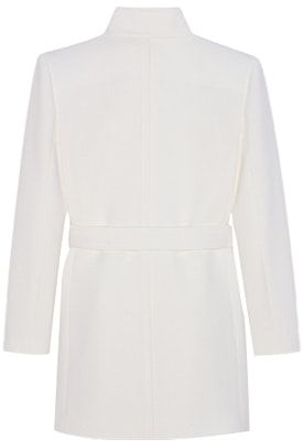 (W) 聖羅蘭白色中長款腰帶單排扣外套 659808Y288V9601 Lookbook (W) 聖羅蘭白色中長款腰帶單排扣外套 659808Y288V9601