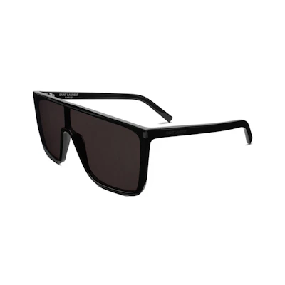 (Women) SAINT LAURENT Women’s Black Irregular Shaped Sunglasses 621232Y99011000