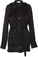 (Women) SAINT LAURENT Women’s Black SS24 Solid Casual Long Sleeve Dress with Pointed Collar 778923Y3I951000 (Women) SAINT LAURENT Women’s Black SS24 Solid Casual Long Sleeve Dress with Pointed Collar 778923Y3I951000