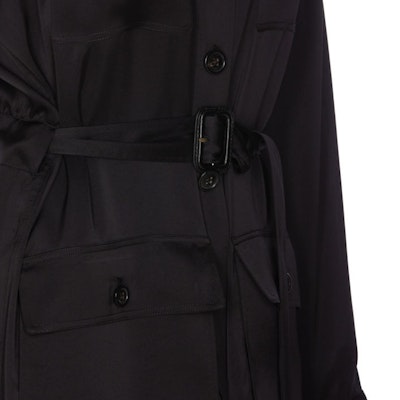 (W) Vestido Negro de Mujer SAINT LAURENT SS24 Casual Manga Larga con Cuello Puntiagudo 778923Y3I951000 Purchase (W) Vestido Negro de Mujer SAINT LAURENT SS24 Casual Manga Larga con Cuello Puntiagudo 778923Y3I951000