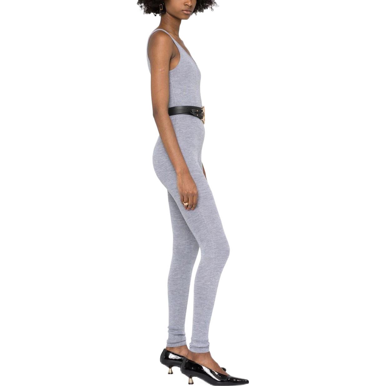 Purchase (W) SAINT LAURENT Jumpsuit Wanita Abu-abu Tanpa Lengan Rajut Elastis. 696509YAPK21403