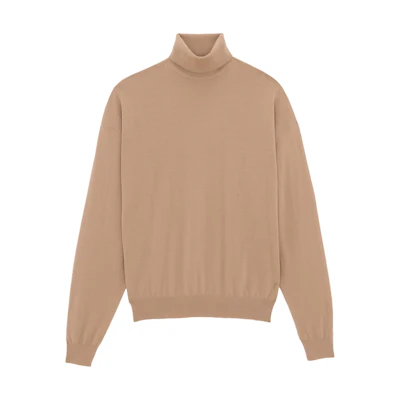 (Women) SAINT LAURENT Women’s Yellow Oversized Turtleneck Long-Sleeve Sweater 755010Y76GM2630
