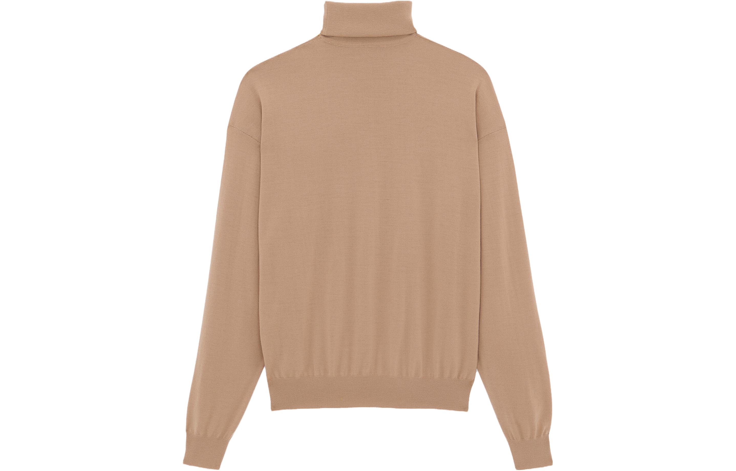 Lookbook (W) Jersey Amarillo de Cuello Alto Oversize de Manga Larga para Mujer SAINT LAURENT 755010Y76GM2630