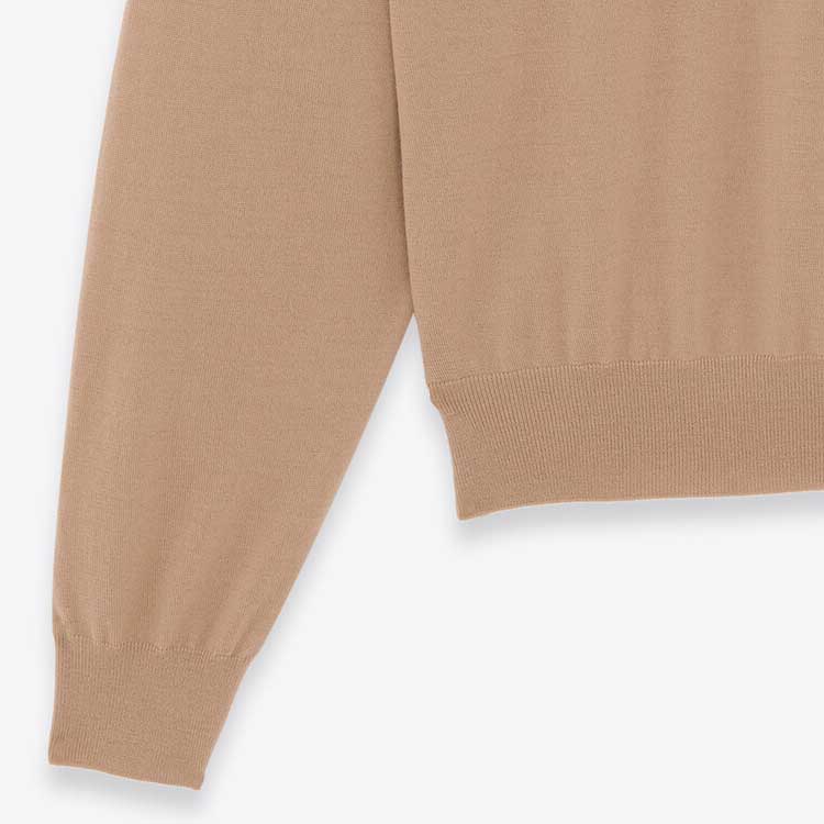 Shop (W) Jersey Amarillo de Cuello Alto Oversize de Manga Larga para Mujer SAINT LAURENT 755010Y76GM2630