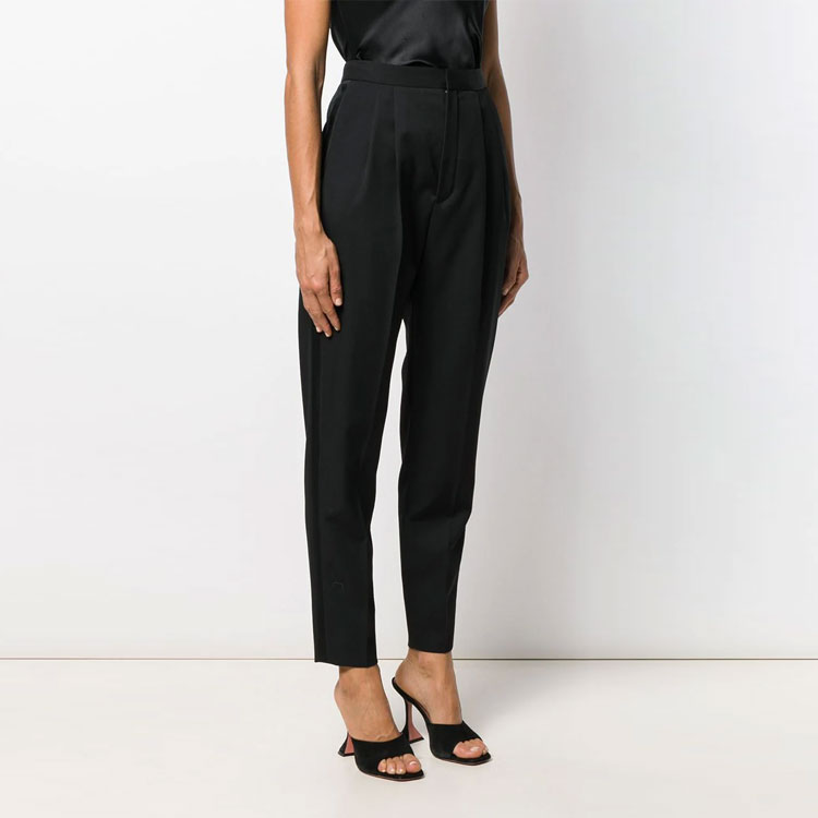 Details for (W) Pantalones de Lana con Bolsillo Saint Laurent Negro 590345Y512W1000