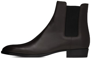 (Women) Saint Laurent Wyatt 'Smooth Brown Leather Chelsea' 6341952PN002704 (Women) Saint Laurent Wyatt 'Smooth Brown Leather Chelsea' 6341952PN002704