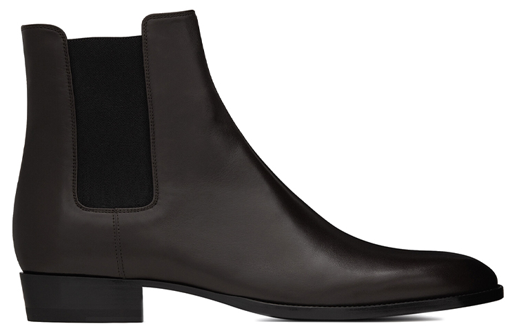 Order (W) サンローラン ワイアット ブラウンレザー チェルシー 6341952PN002704