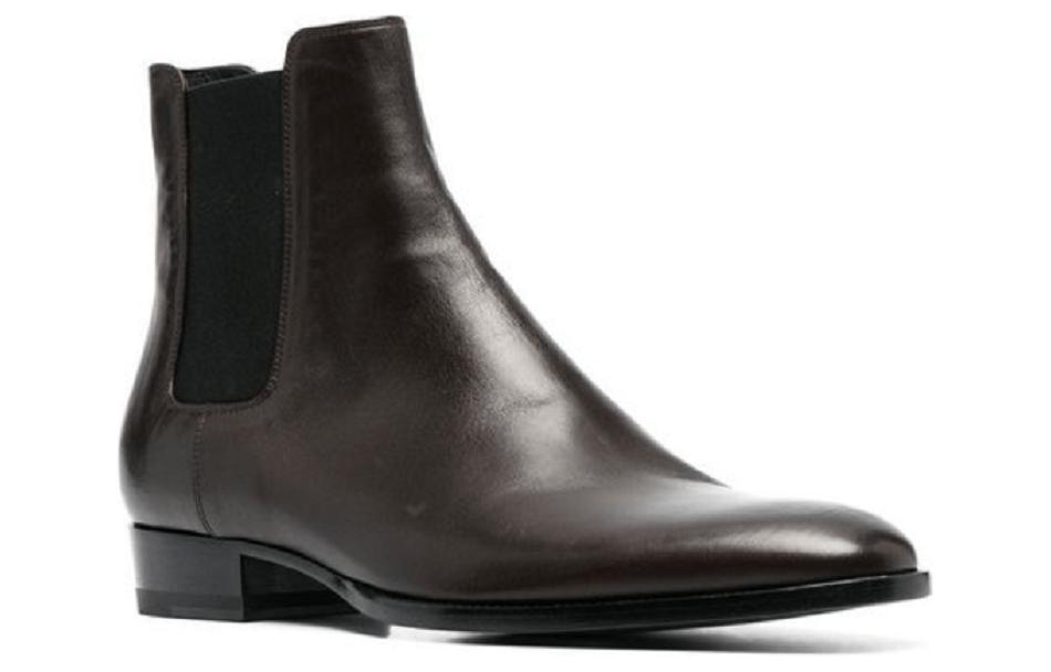 Lookbook (W) サンローラン ワイアット ブラウンレザー チェルシー 6341952PN002704