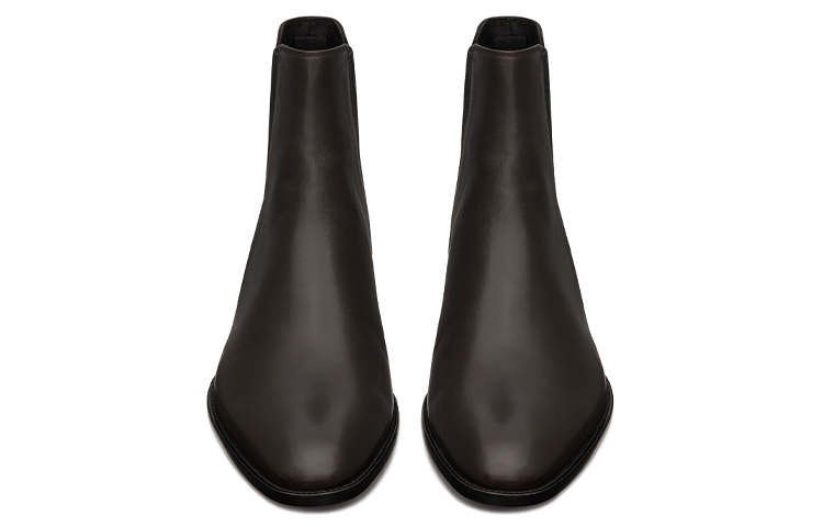 Purchase (W) サンローラン ワイアット ブラウンレザー チェルシー 6341952PN002704