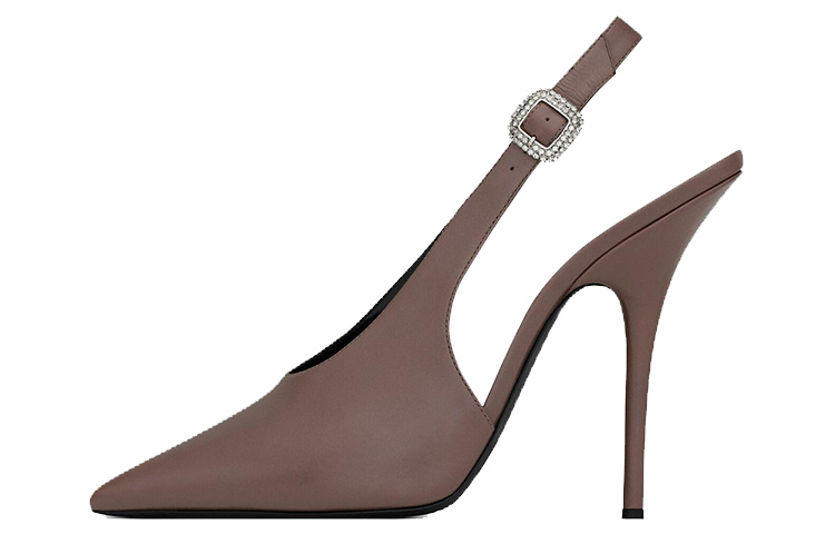 (Women) Saint Laurent Yasmeen 'Grey Brown' 74683319XNN2019