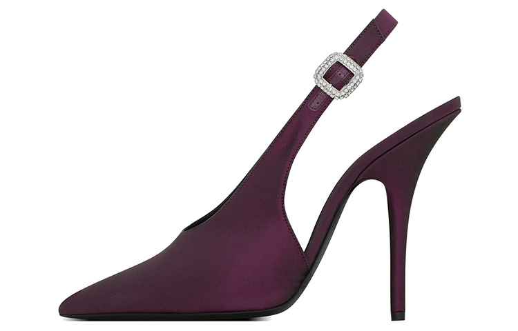 Buy (W) 圣罗兰Yasmeen紫色露跟鞋 742038AAB3S6150