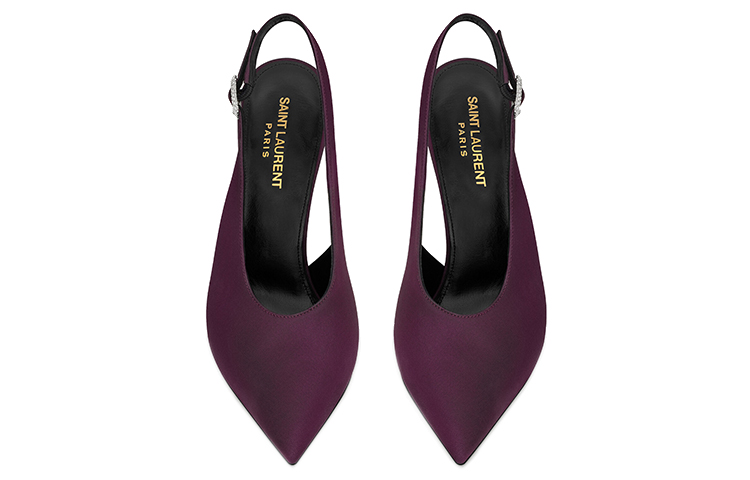 Shop (W) 圣罗兰Yasmeen紫色露跟鞋 742038AAB3S6150