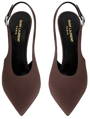 (W) Saint Laurent Yasmeen 'Satin Marrón' 7420381UUNN6023 Lookbook (W) Saint Laurent Yasmeen 'Satin Marrón' 7420381UUNN6023