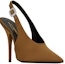 Lookbook (W) Saint Laurent Yasmeen 'Satin Tumit Terbuka Coklat' 742038F14NN2513
