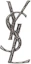 Order (W) Broche Plateado de Latón con Logo Letras Bambú Saint Laurent YSL. 470371Y15008142