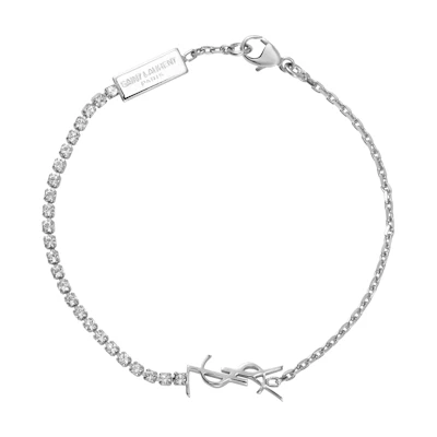 (Women) Saint Laurent YSL Brass Crystal Bracelet for Women. 712345Y15268162