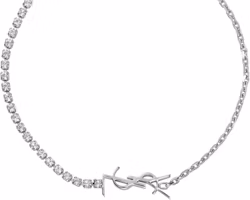 Lookbook (Women) Saint Laurent YSL Brass Crystal Bracelet for Women. 712345Y15268162