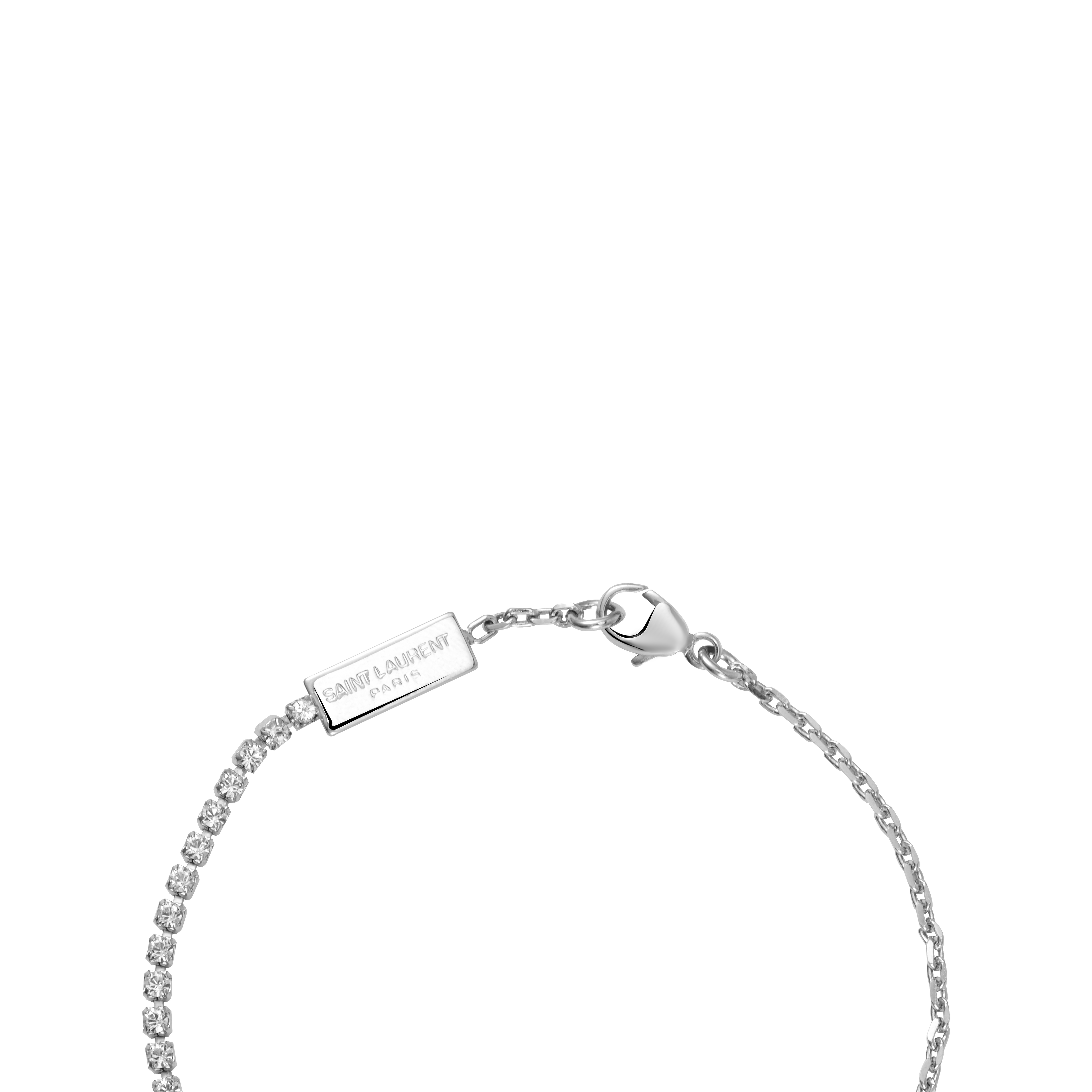 Purchase (W) 생로랑 YSL 여성용 브라스 크리스탈 팔찌. 712345Y15268162