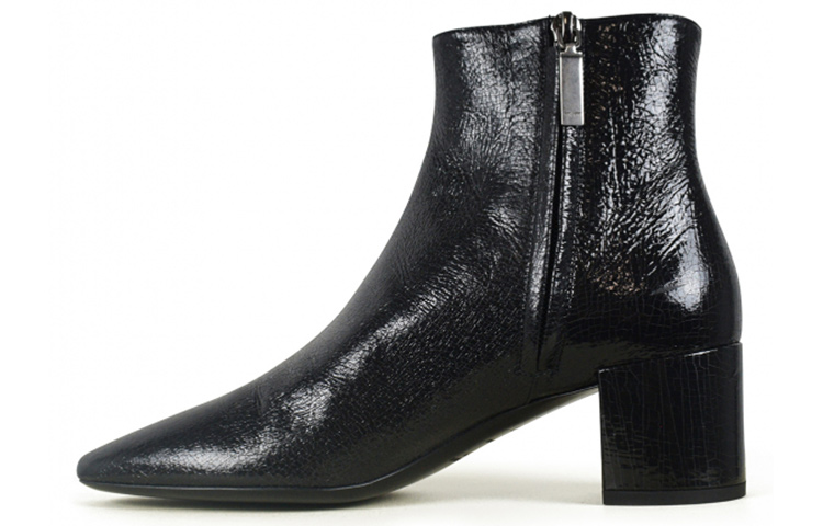 Order (W) 생 로랑 블랙 지퍼 가죽 앵클 부츠 5003120MI001013