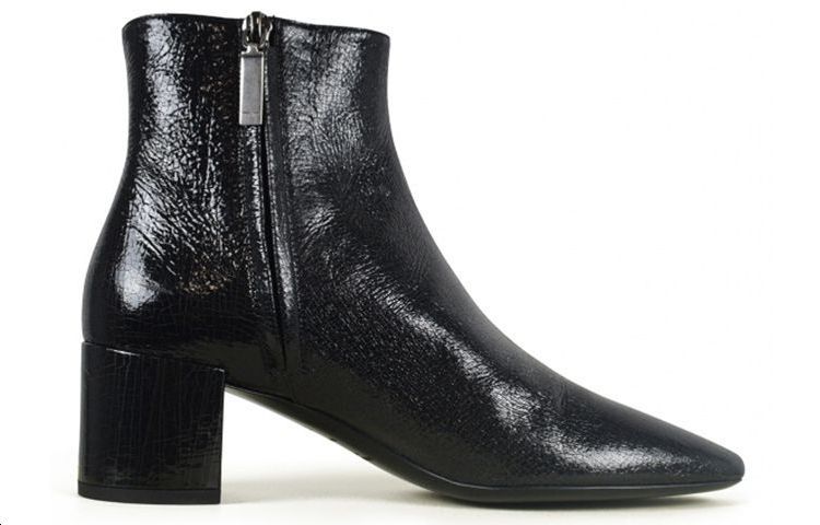 Lookbook (W) 생 로랑 블랙 지퍼 가죽 앵클 부츠 5003120MI001013