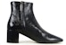 (Women) Saint Laurent Zip Leather Ankle Boots 'Black' 5003120MI001013