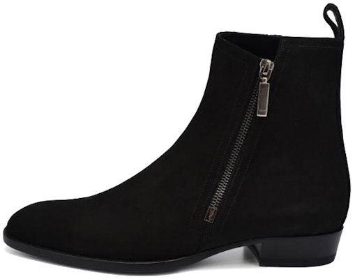 (Women) Saint Laurent Zippered Ankle Boot 'Black Suede' 485141D5X001000 Buy (Women) Saint Laurent Zippered Ankle Boot 'Black Suede' 485141D5X001000