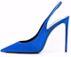Buy (W) Saint Laurent Zoe 'Sepatu Hak Tinggi Biru Sutra' 7027531UU004306