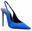 Order (W) Saint Laurent Zoe 'Sepatu Hak Tinggi Biru Sutra' 7027531UU004306