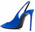 Lookbook (W) Saint Laurent Zoe 'Sepatu Hak Tinggi Biru Sutra' 7027531UU004306