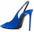 Lookbook (W) Saint Laurent Zoe 'Tumit Tinggi Runcing Biru Sutera' 7027531UU004306