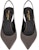 (W) Saint Laurent Zoe 'Stiletto Hujung Runcing Satin Kelabu' 7468719QN001419
