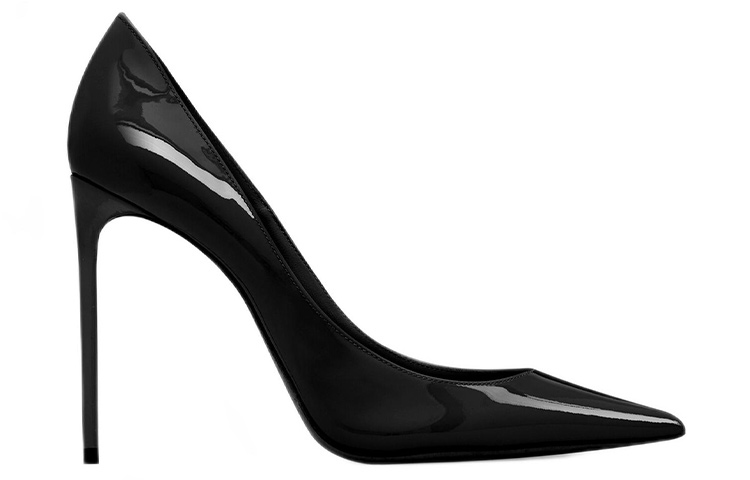 Order (W) Saint Laurent Zoe Talon Haut ''Cuir Vernis Noir Mode'' 5297330NP001000