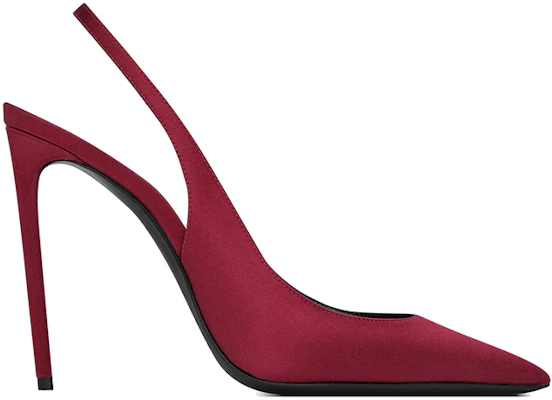 SAINT LAURENT 聖羅蘭 Zoe 絨絲露跟 細高跟鞋 10.5cm 女款 紅色 Order SAINT LAURENT 聖羅蘭 Zoe 絨絲露跟 細高跟鞋 10.5cm 女款 紅色