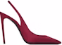 Order SAINT LAURENT 聖羅蘭 Zoe 絨絲露跟 細高跟鞋 10.5cm 女款 紅色