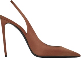 (Women) Saint Laurent Zoe Slingback Pumps 'Brun Pecan' 702753-9QN00-2210 (Women) Saint Laurent Zoe Slingback Pumps 'Brun Pecan' 702753-9QN00-2210