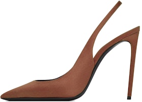 (Women) Saint Laurent Zoe Slingback Pumps 'Brun Pecan' 702753-9QN00-2210 (Women) Saint Laurent Zoe Slingback Pumps 'Brun Pecan' 702753-9QN00-2210