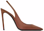 Order (W) Saint Laurent Zoe Slingback Pumps 'Brun Pecan' Tacones Mujer Marrón Pecan. 702753-9QN00-2210