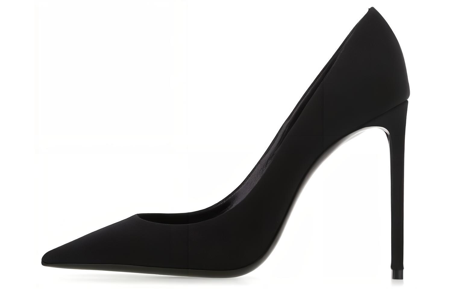 Buy (W) Saint Laurent Zoe Stiletto 'Black Fashion' Hitam Kasut Tumit Tinggi Bergaya 649474AAAKY1000