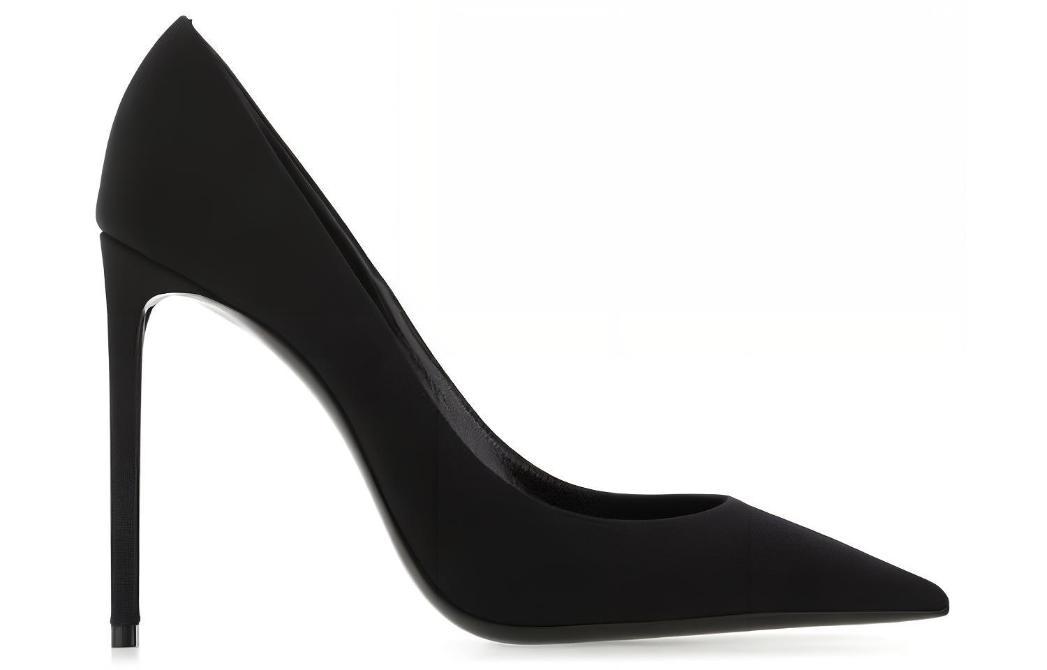 Order (W) Saint Laurent Zoe Stiletto 'Black Fashion' Hitam Kasut Tumit Tinggi Bergaya 649474AAAKY1000