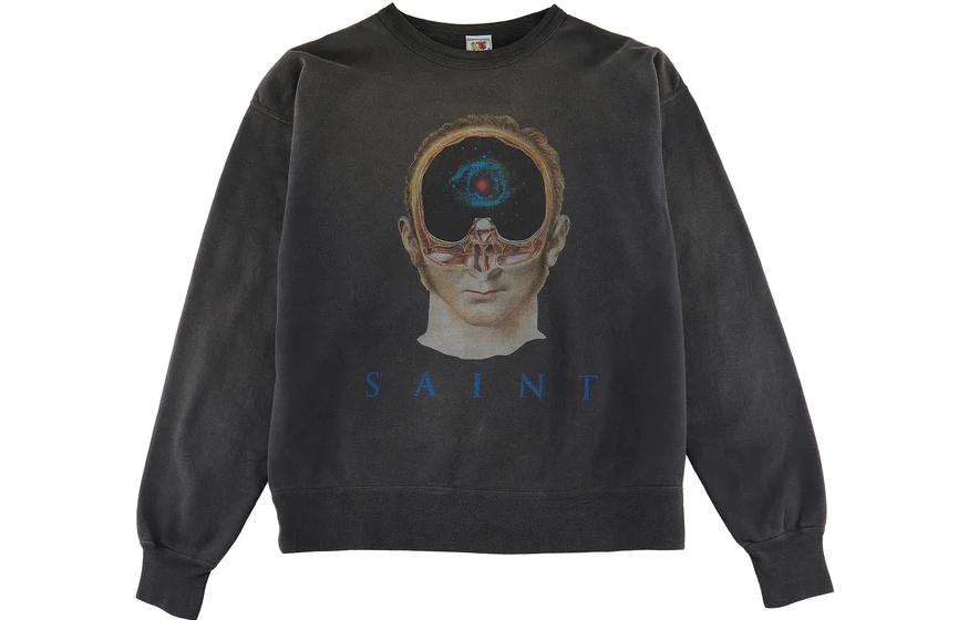 Order (W) サンモニカ FW22 グラフィック ロゴ プリント クルーネック スウェットシャツ レディース グレー SM-A22-0000-016