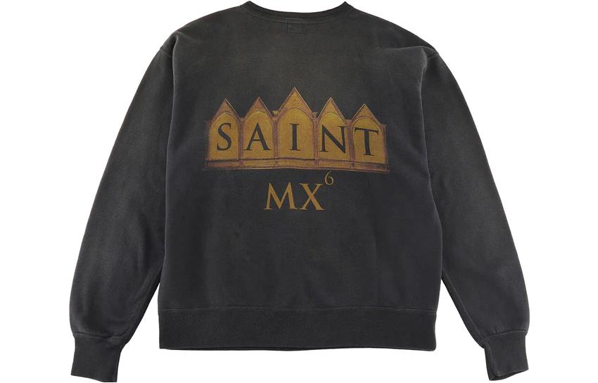 Lookbook (W) サンモニカ FW22 グラフィック ロゴ プリント クルーネック スウェットシャツ レディース グレー SM-A22-0000-016