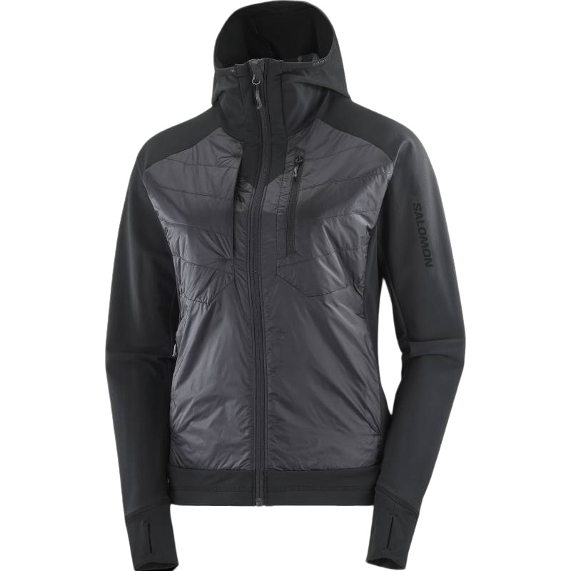 (Women) SALOMON  Black Insulated Hooded Breathable Jacket LC2108600