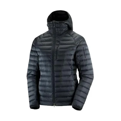 (Women) SALOMON Black Zip-Up High Neck Down Jacket LC2108200